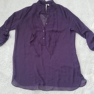 Lauren Conrad Purple Tunic Blouse